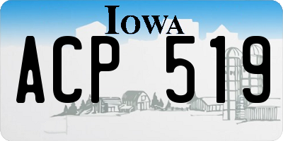 IA license plate ACP519