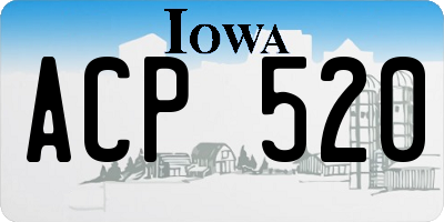 IA license plate ACP520