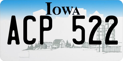 IA license plate ACP522