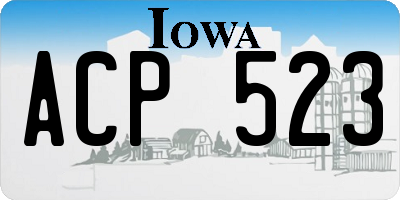 IA license plate ACP523