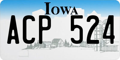 IA license plate ACP524