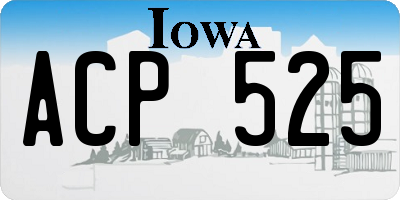 IA license plate ACP525