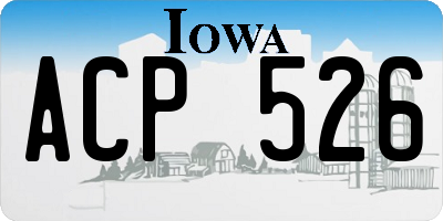 IA license plate ACP526