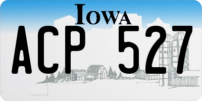 IA license plate ACP527