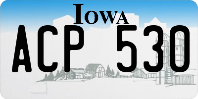 IA license plate ACP530