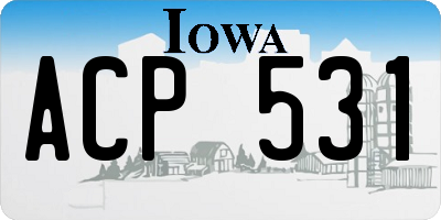 IA license plate ACP531