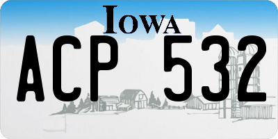 IA license plate ACP532