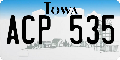 IA license plate ACP535