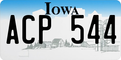IA license plate ACP544