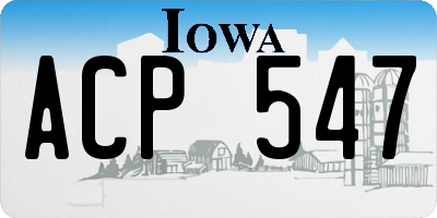 IA license plate ACP547