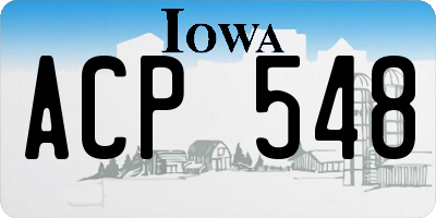 IA license plate ACP548