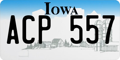 IA license plate ACP557