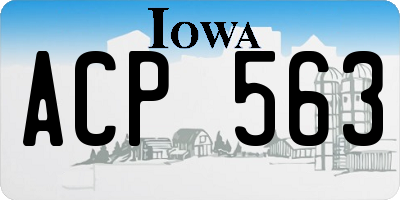IA license plate ACP563