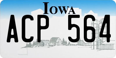 IA license plate ACP564