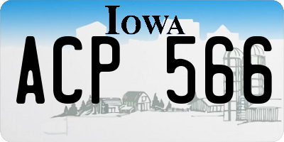 IA license plate ACP566