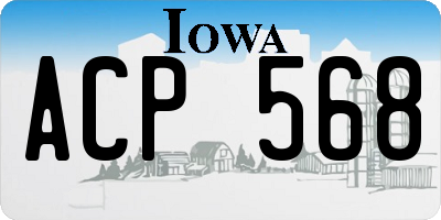 IA license plate ACP568
