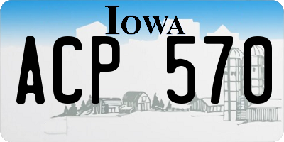 IA license plate ACP570