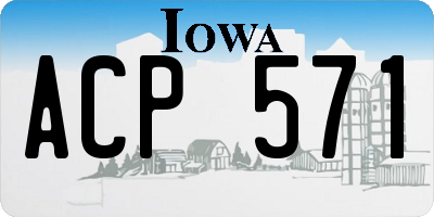 IA license plate ACP571