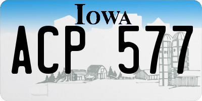 IA license plate ACP577