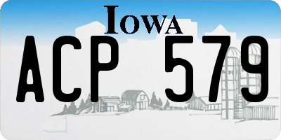 IA license plate ACP579