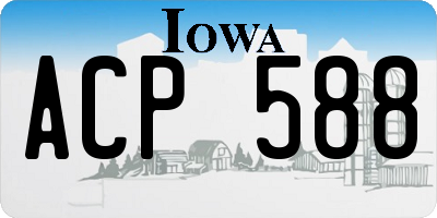IA license plate ACP588