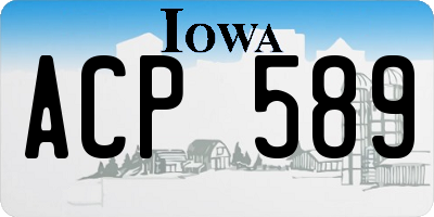 IA license plate ACP589
