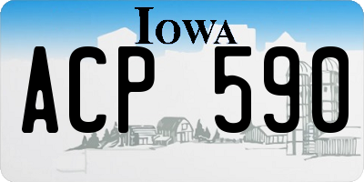 IA license plate ACP590
