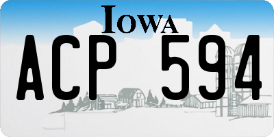 IA license plate ACP594