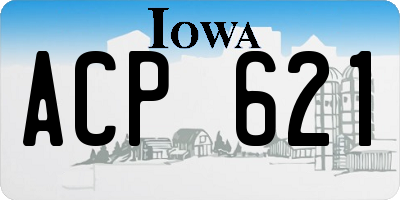 IA license plate ACP621