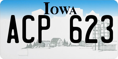 IA license plate ACP623
