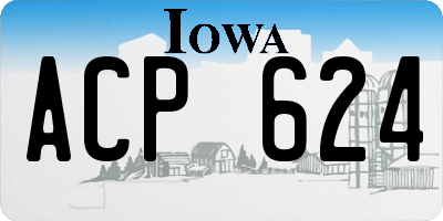 IA license plate ACP624