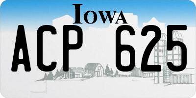 IA license plate ACP625