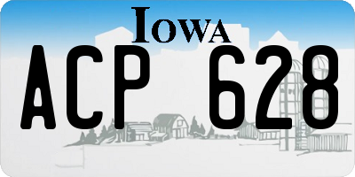 IA license plate ACP628