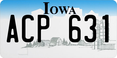 IA license plate ACP631
