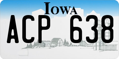 IA license plate ACP638