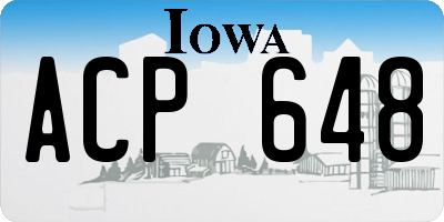 IA license plate ACP648