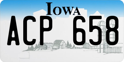 IA license plate ACP658
