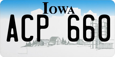 IA license plate ACP660