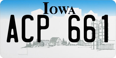 IA license plate ACP661