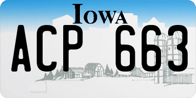 IA license plate ACP663