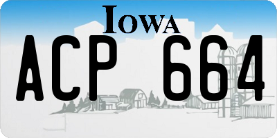 IA license plate ACP664