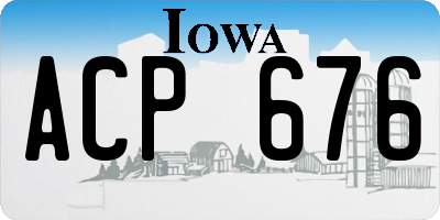 IA license plate ACP676