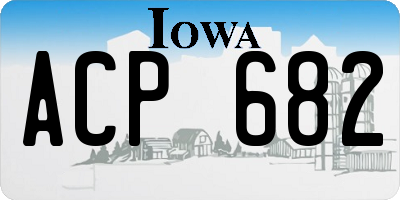 IA license plate ACP682