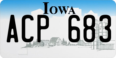 IA license plate ACP683