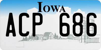 IA license plate ACP686