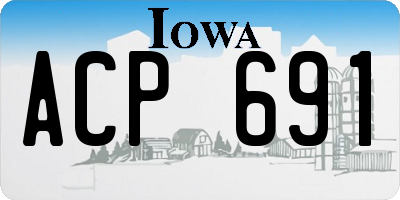 IA license plate ACP691