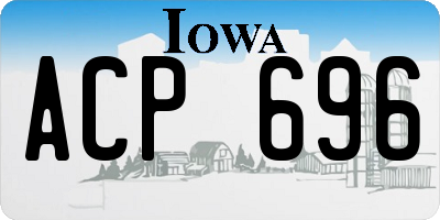 IA license plate ACP696
