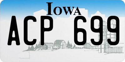 IA license plate ACP699