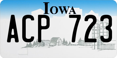 IA license plate ACP723