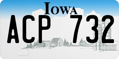 IA license plate ACP732